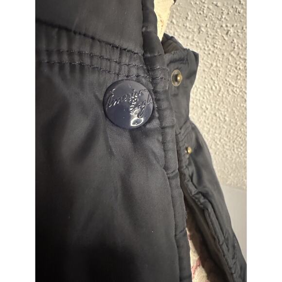 EUC American Eagle Puffer Vest Navy Blue Women's Size XS Great for Fall! - Picture 6 of 9